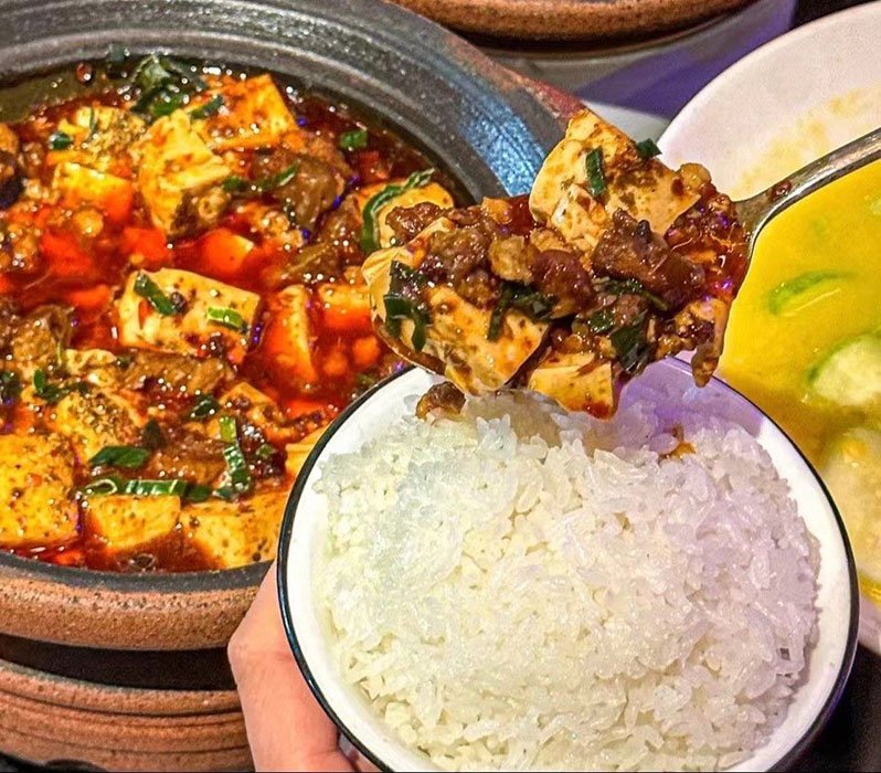 mapo tofu with rice