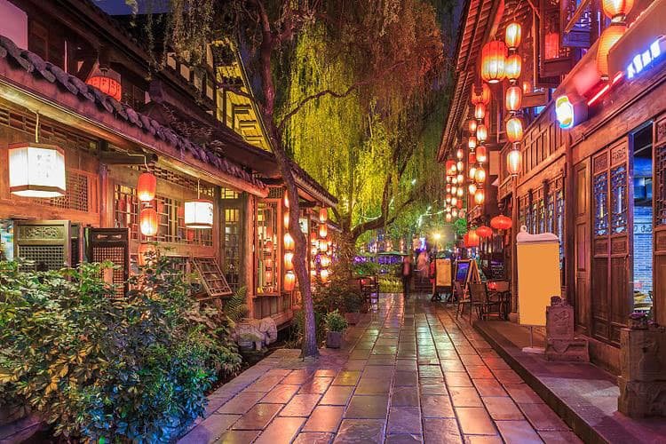 night view of jinli ancient street night view of jinli ancient street