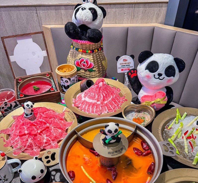 panda plushies and hot pot panda plushies and hot pot